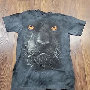 The Mountain T Shirt Mens Medium Black Panther Tie Dye Short Sleeve